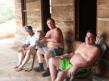 Noah, Bobby and Bill at the Pedasi Fishing Lodge